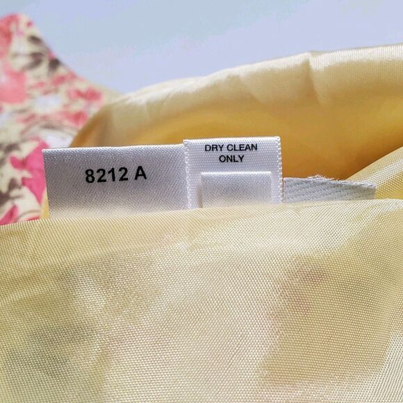 Ann Taylor Loft Floral Dress Size 14 Linen Blend Colorful Sleeveless Lined Women - Picture 10 of 10